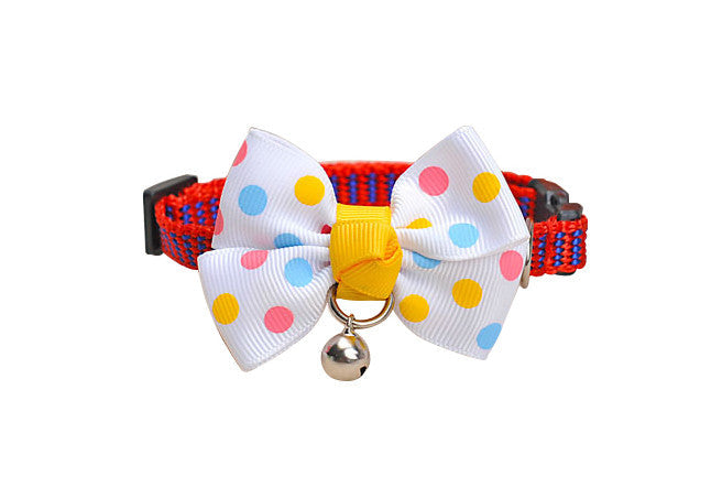 Dailypets Polka Dot Bow Tie Cat Collar with Bell
