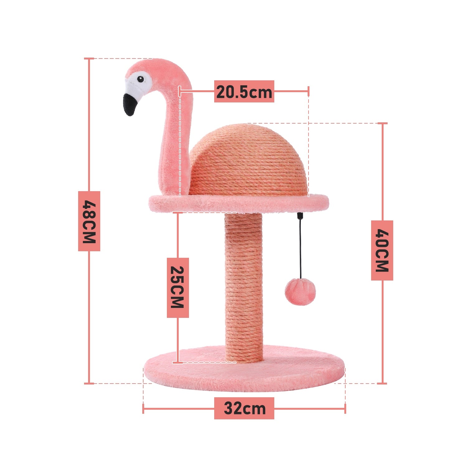 Dailypets Flamingo Cat Scratcher – Cute Scratching Post for Claw Care and Play