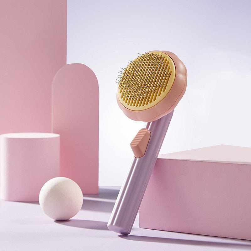 Dailypets Self-Cleaning Slicker Brush – Cat Grooming Brush with One-Click Hair Removal