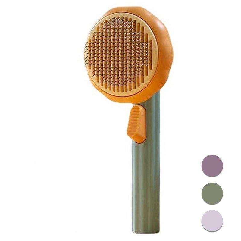 Dailypets Self-Cleaning Slicker Brush – Cat Grooming Brush with One-Click Hair Removal