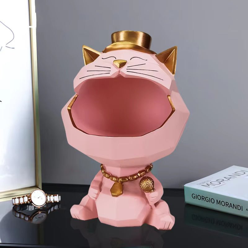 Dailypets Cat Storage Decor Big Mouth Figurine Organizer