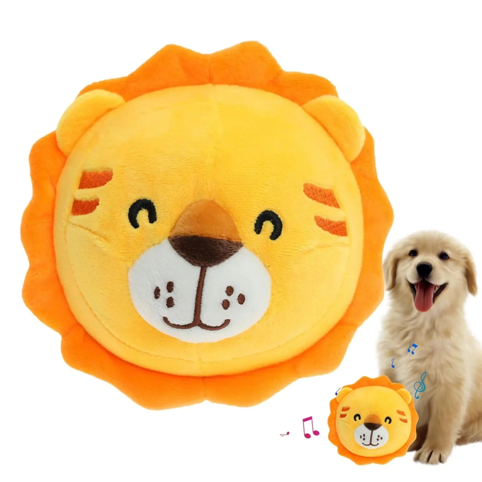 Dailypets Interactive Bouncing Plush Ball Toy for Dogs with Sound