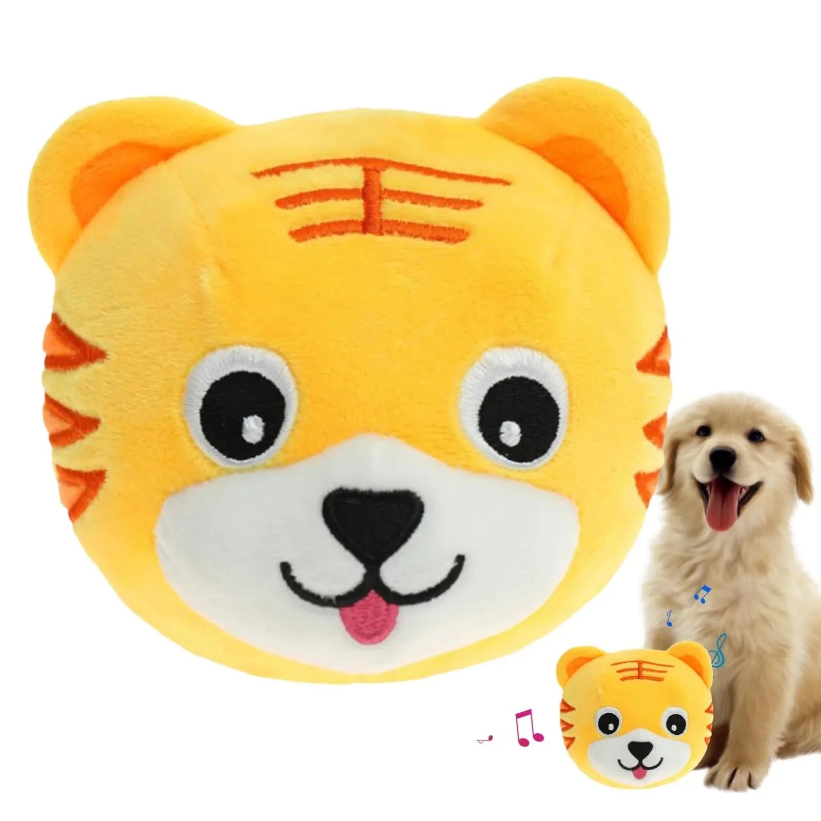 Dailypets Interactive Bouncing Plush Ball Toy for Dogs with Sound