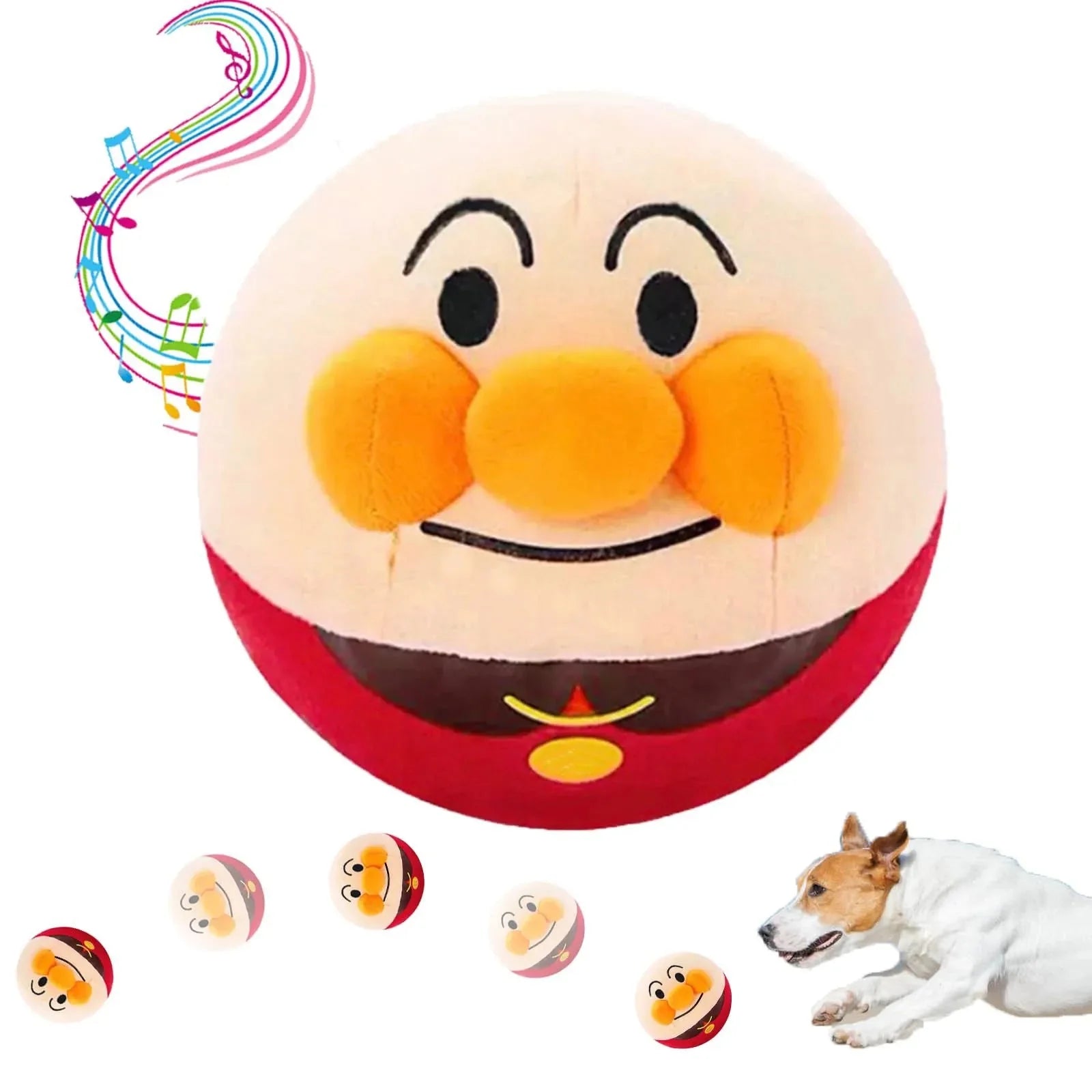 Dailypets Interactive Bouncing Plush Ball Toy for Dogs with Sound