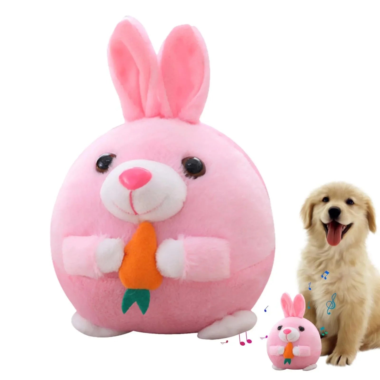 Dailypets Interactive Bouncing Plush Ball Toy for Dogs with Sound