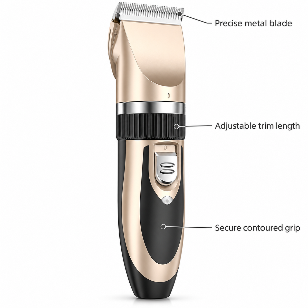 POUPIPETS Dog Clippers – Low Noise Rechargeable Pet Grooming Kit for Dogs & Cats