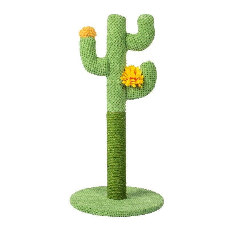 Dailypets Cactus Cat Scratcher – Decorative Sisal Scratching Post with Stable Base