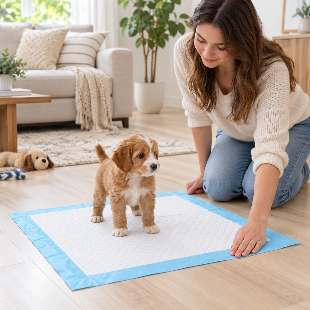 POUPIPETS Disposable Underpads – 100 Count 22 x 22 in Super Absorbent Leakproof Pet Pads