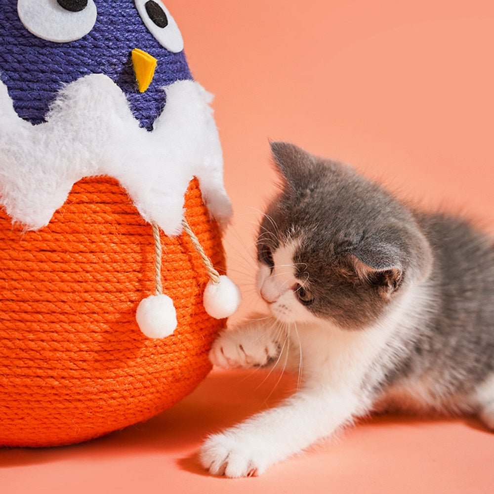 Dailypets Chick Roly-Poly Cat Scratcher – Sisal Interactive Toy for Scratching and Play