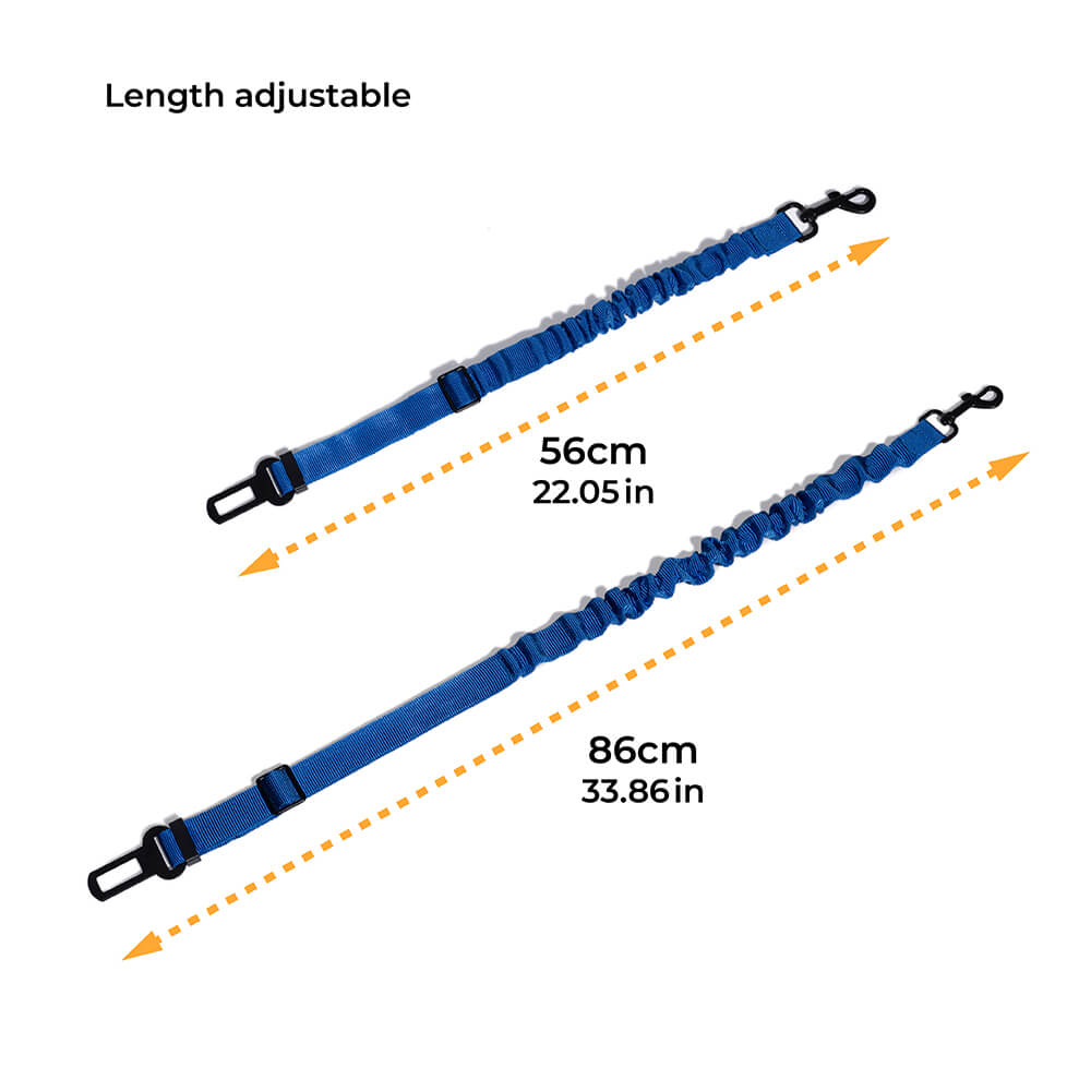 Dailypets Adjustable Dog Car Seat Belt with Reflective Bungee Design for Safe Travel
