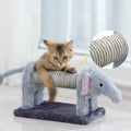 Dailypets Cute Animal Cat Scratcher – Wooden Scratching Post with Plush Design