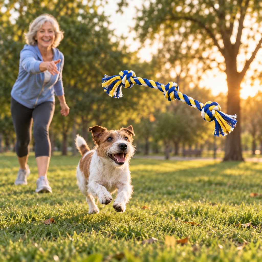 POUPIPETS Dog Rope Toys – 9 Pack Tough Chew & Tug Toys for Aggressive Chewers