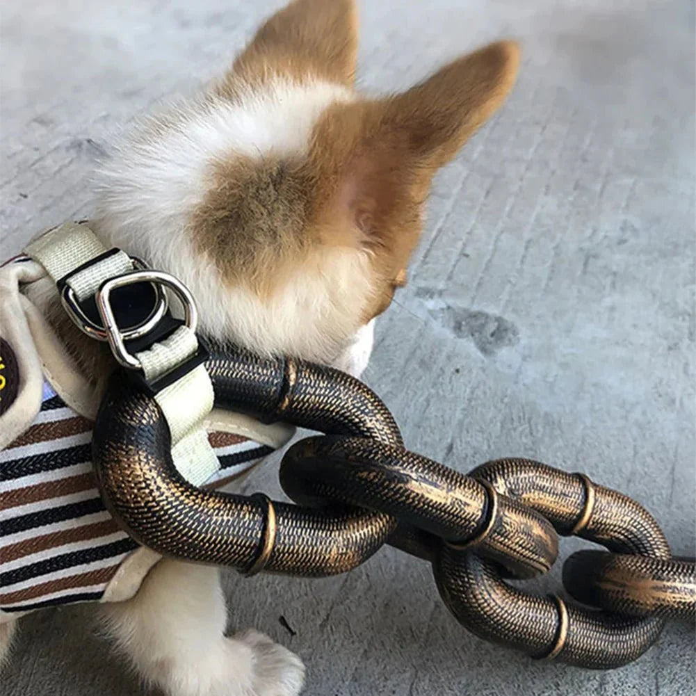 Dailypets Novelty Dog Leash with Oversized Chain Design for Comfortable Daily Walking