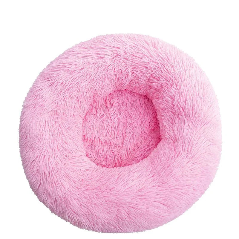 Dailypets Calming Plush Pet Bed with Raised Supportive Rim for Restful Everyday Sleep