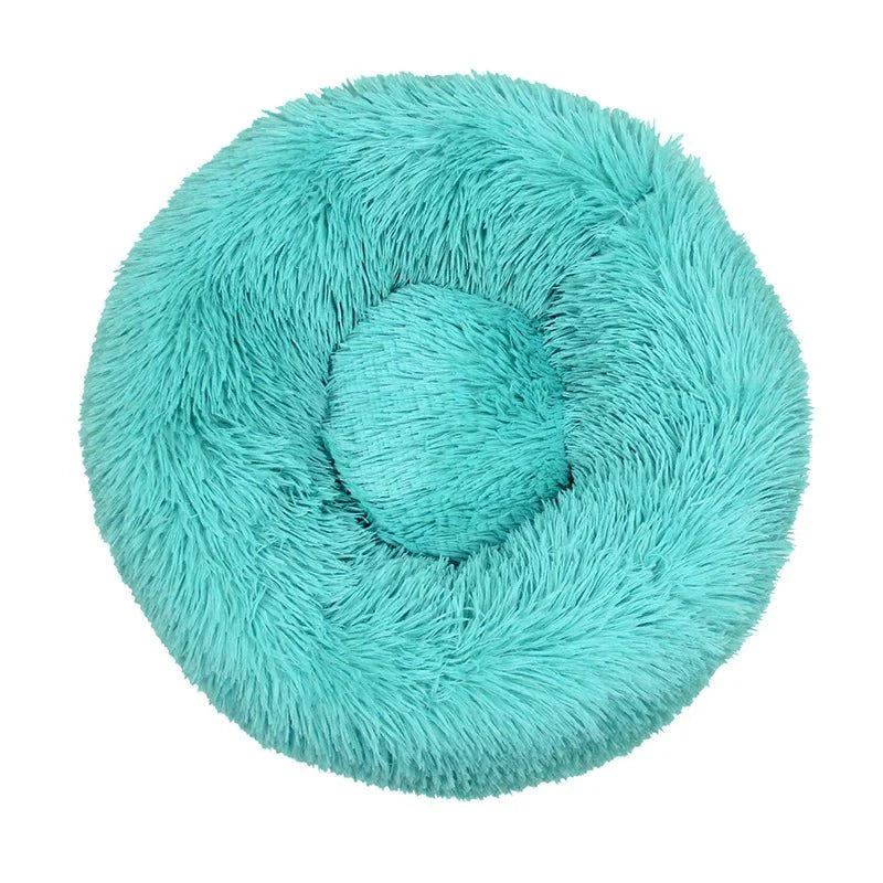 Dailypets Calming Plush Pet Bed with Raised Supportive Rim for Restful Everyday Sleep