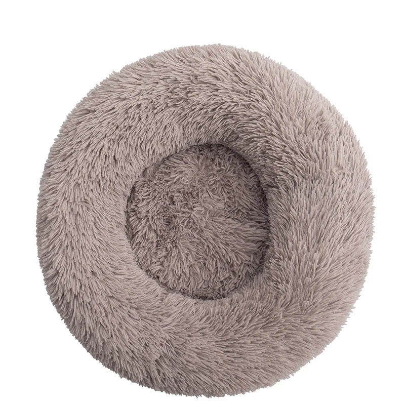 Dailypets Calming Plush Pet Bed with Raised Supportive Rim for Restful Everyday Sleep