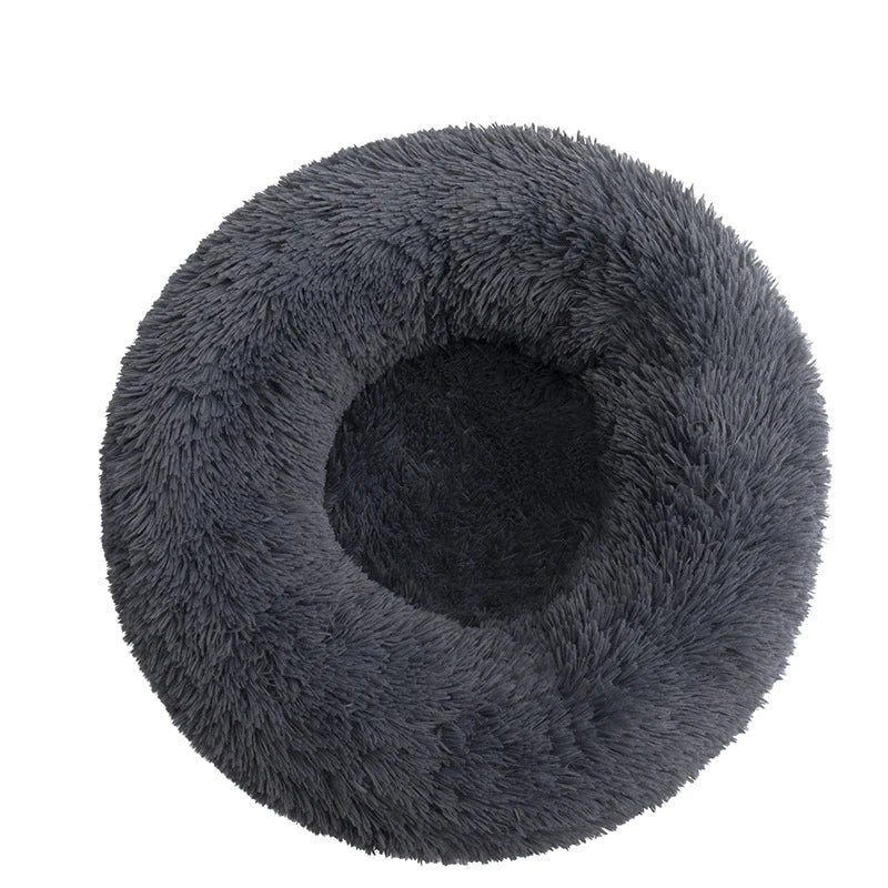 Dailypets Calming Plush Pet Bed with Raised Supportive Rim for Restful Everyday Sleep