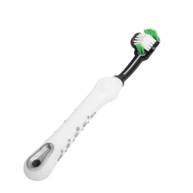 Dailypets Pet Toothbrush with Three-Sided Brush Head for Faster Dog and Cat Cleaning