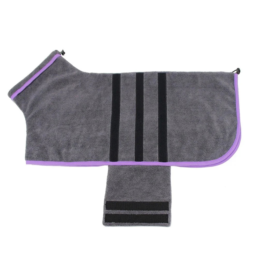 Dailypets Adjustable Microfiber Pet Bathrobe for Dogs and Cats with Quick-Dry Design