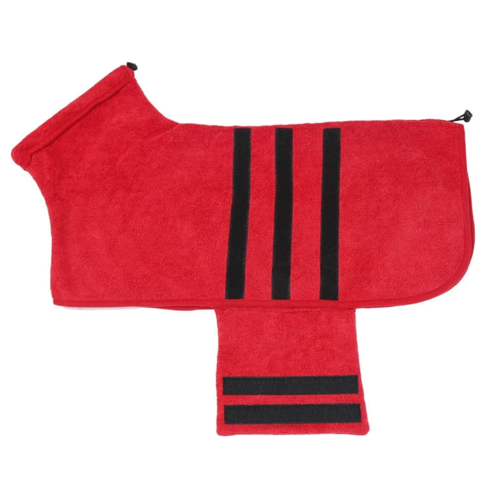 Dailypets Adjustable Microfiber Pet Bathrobe for Dogs and Cats with Quick-Dry Design