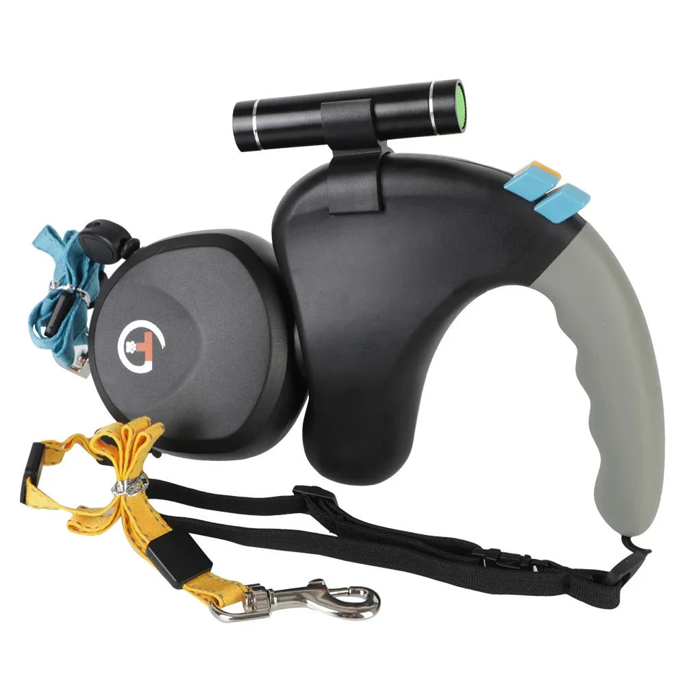 Dailypets Dual Retractable Dog Leash with 360° Swivel and Independent Brake Controls