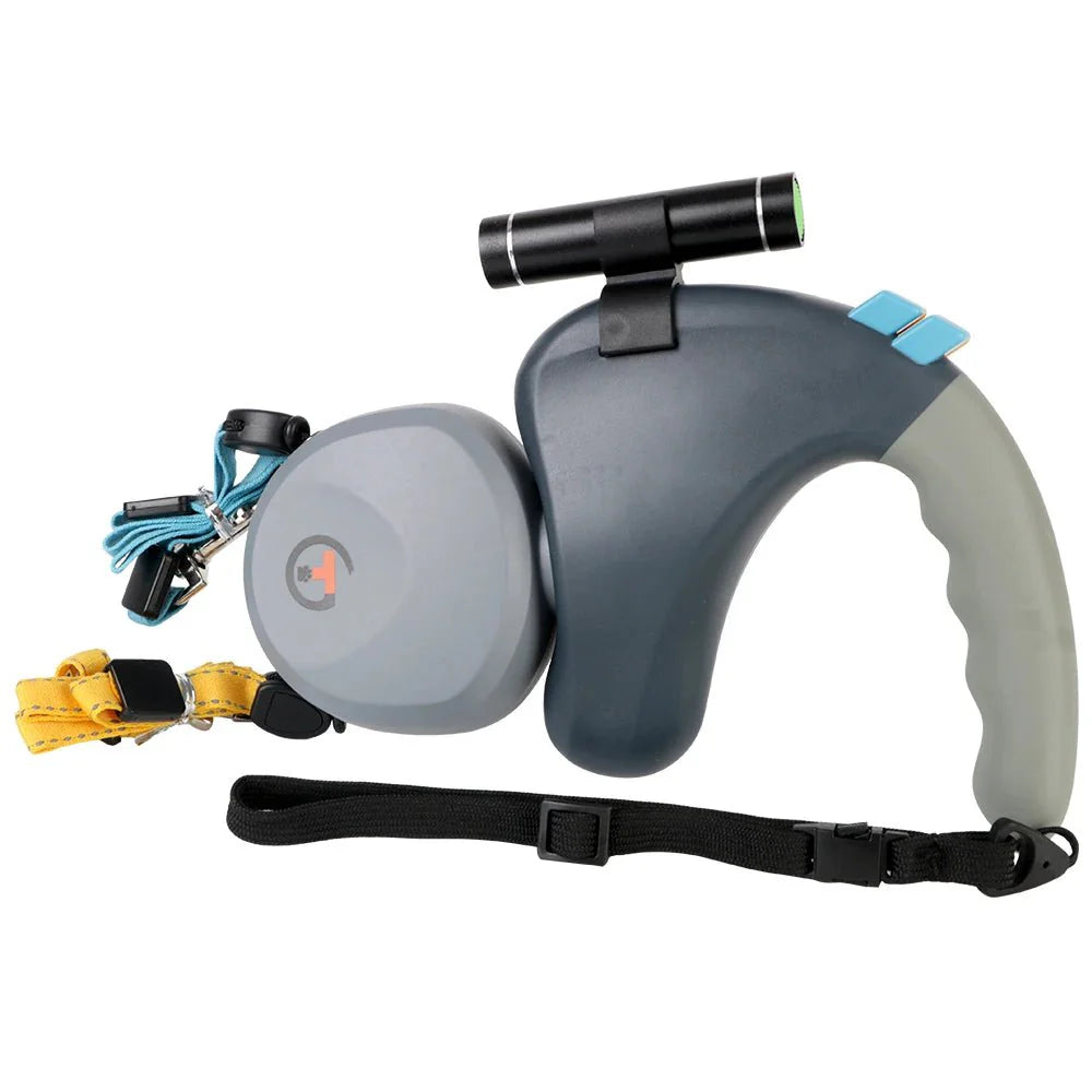 Dailypets Dual Retractable Dog Leash with 360° Swivel and Independent Brake Controls