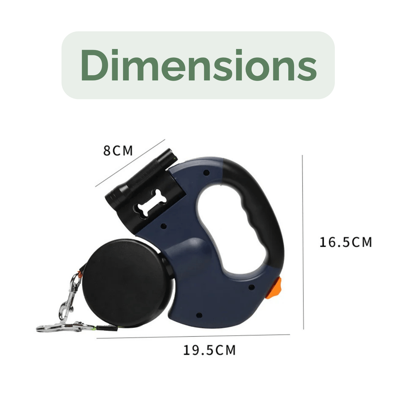 Dailypets Double Retractable Dog Leash with LED Light and Tangle-Free 360° Swivel Design