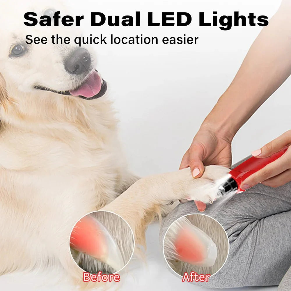 Dailypets Electric Pet Nail Grinder with Dual LED Lights and USB Rechargeable Design