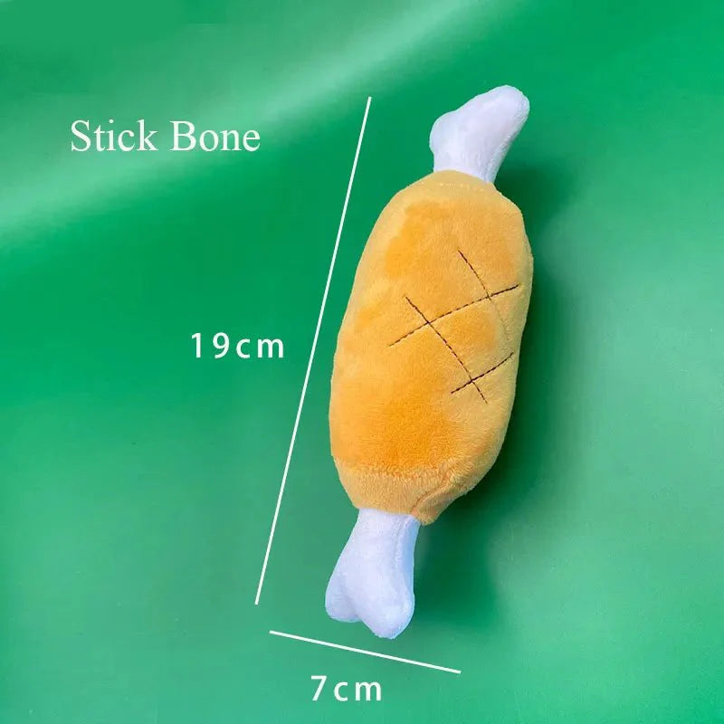 Dailypets Plush Burger & Fries Dog Toy with Squeaker for Playtime