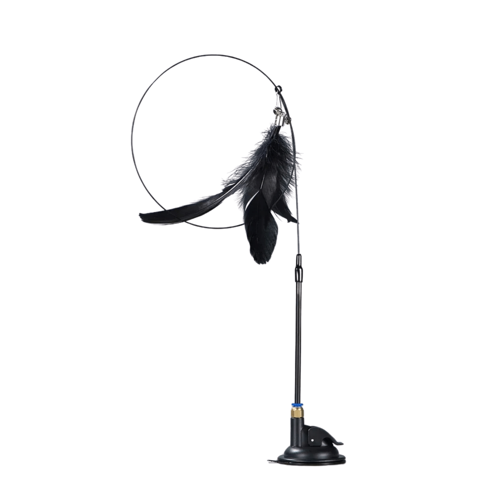 Dailypets Interactive Feather Wand for Cats with Suction Cup & Bell Toy for Indoor Play