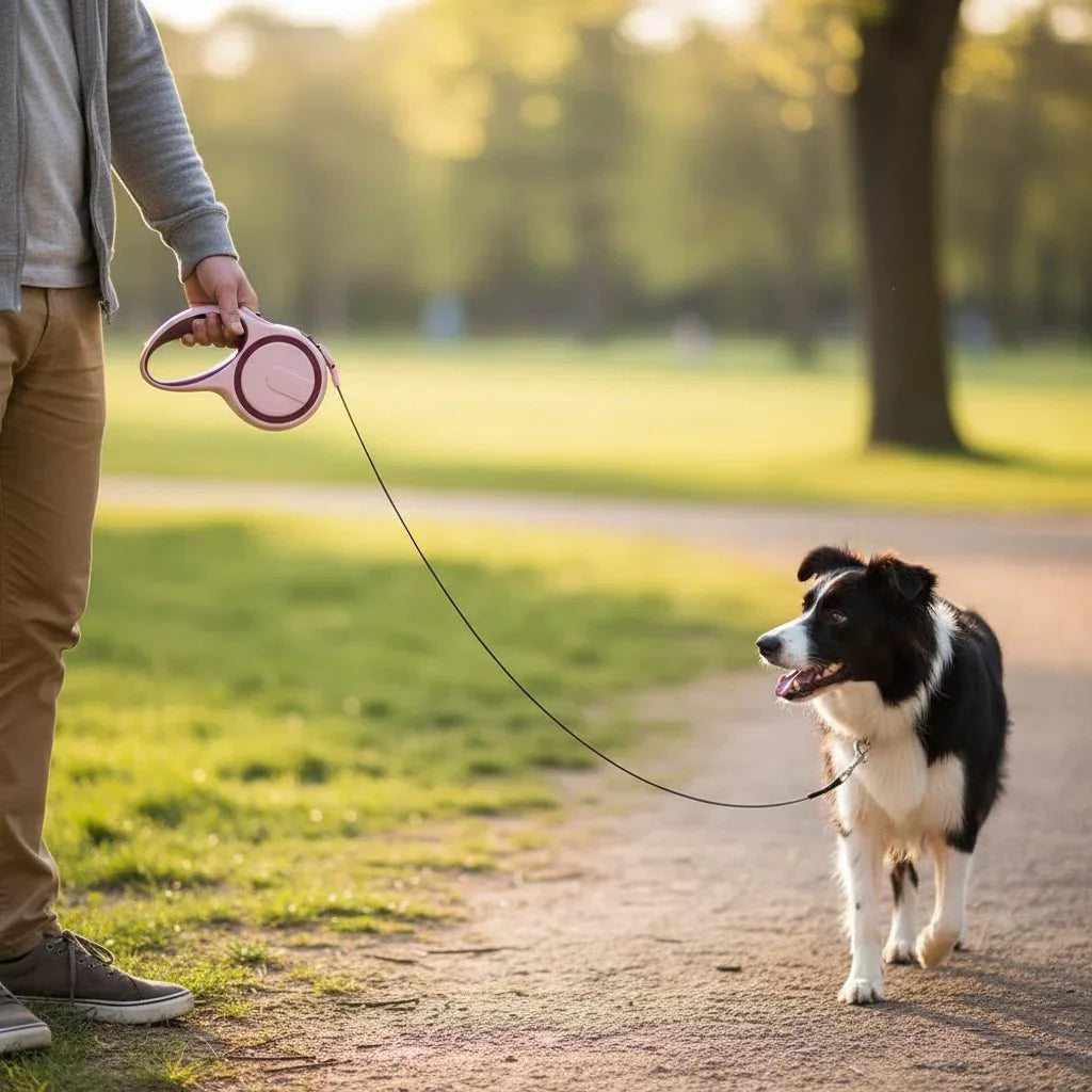 Dailypets Retractable Dog Leash with Ergonomic Grip and Locking Brake up to 8 Meters