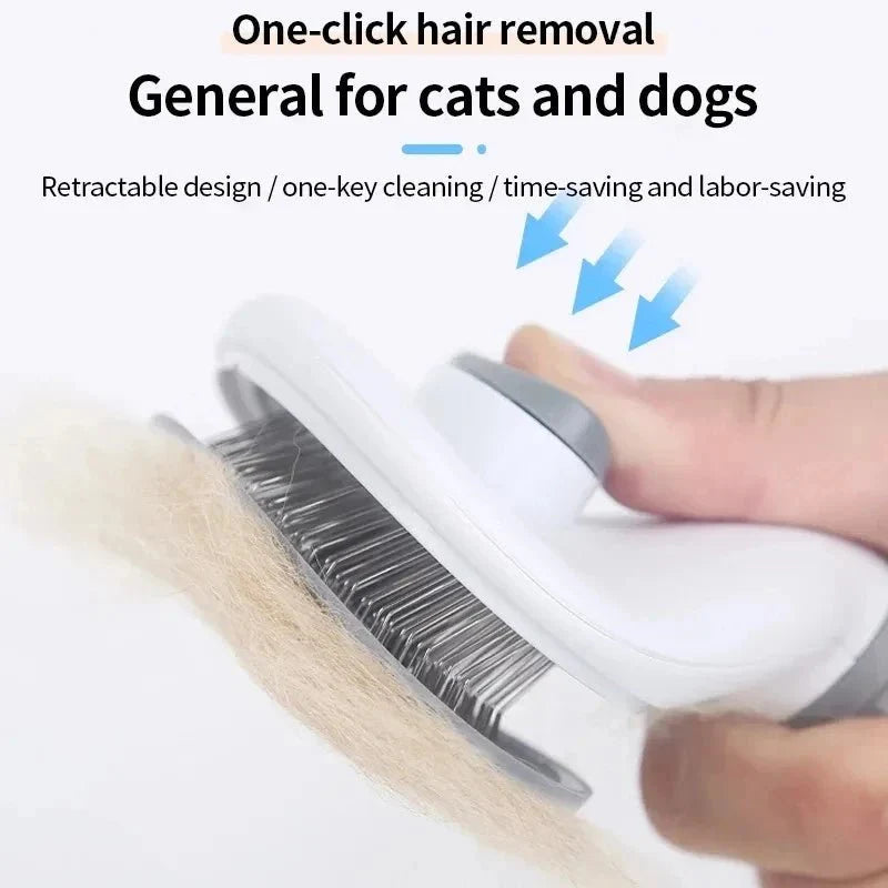 Dailypets Self-Cleaning Pet Grooming Brush for Dogs and Cats with Easy Hair Removal