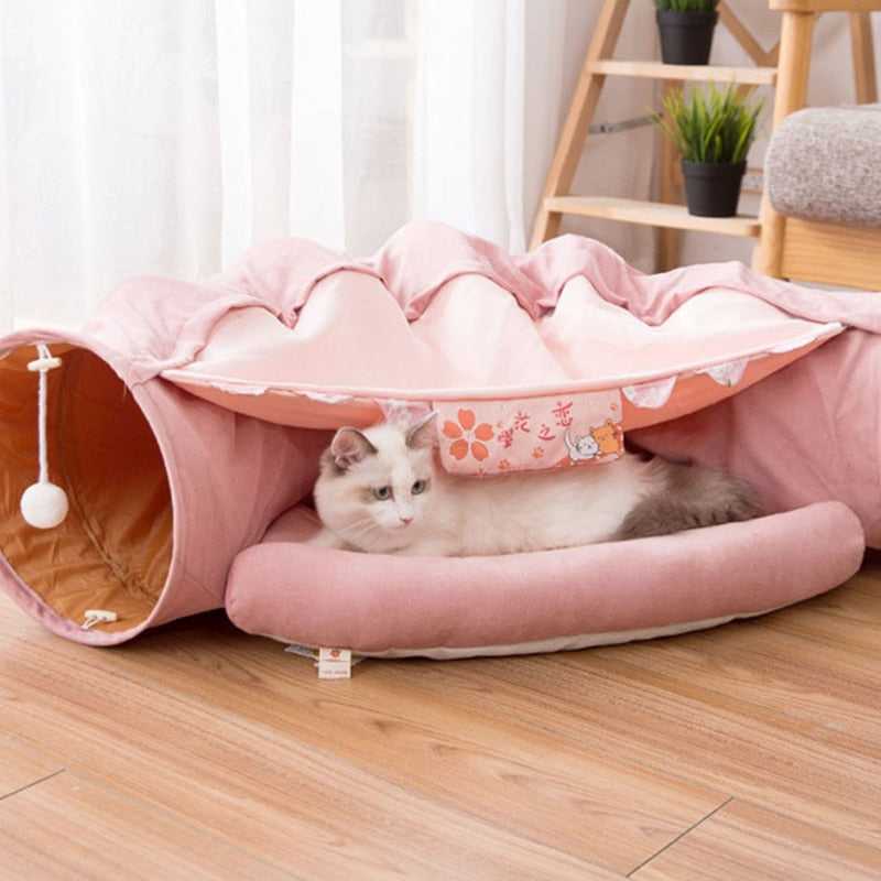 Dailypets Glamping Cat Bed – Interactive Cat Tunnel & Sleeping Nest