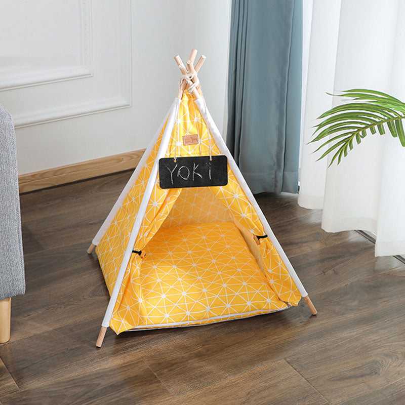 Dailypets Modern Cat Teepee with Wooden Frame