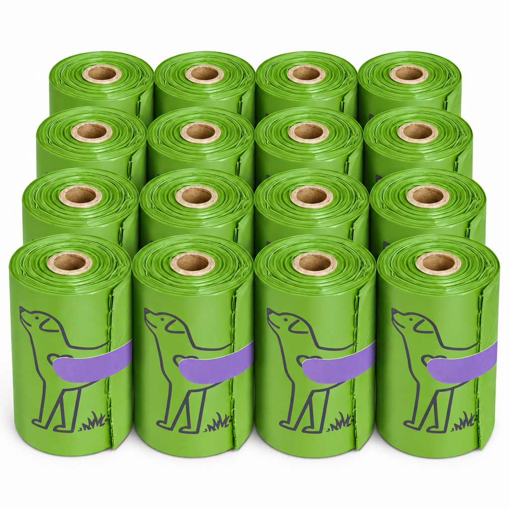 POUPIPETS Dog Poop Bags – 240 Count Lavender Scented Leakproof Waste Bags 13 x 9 in