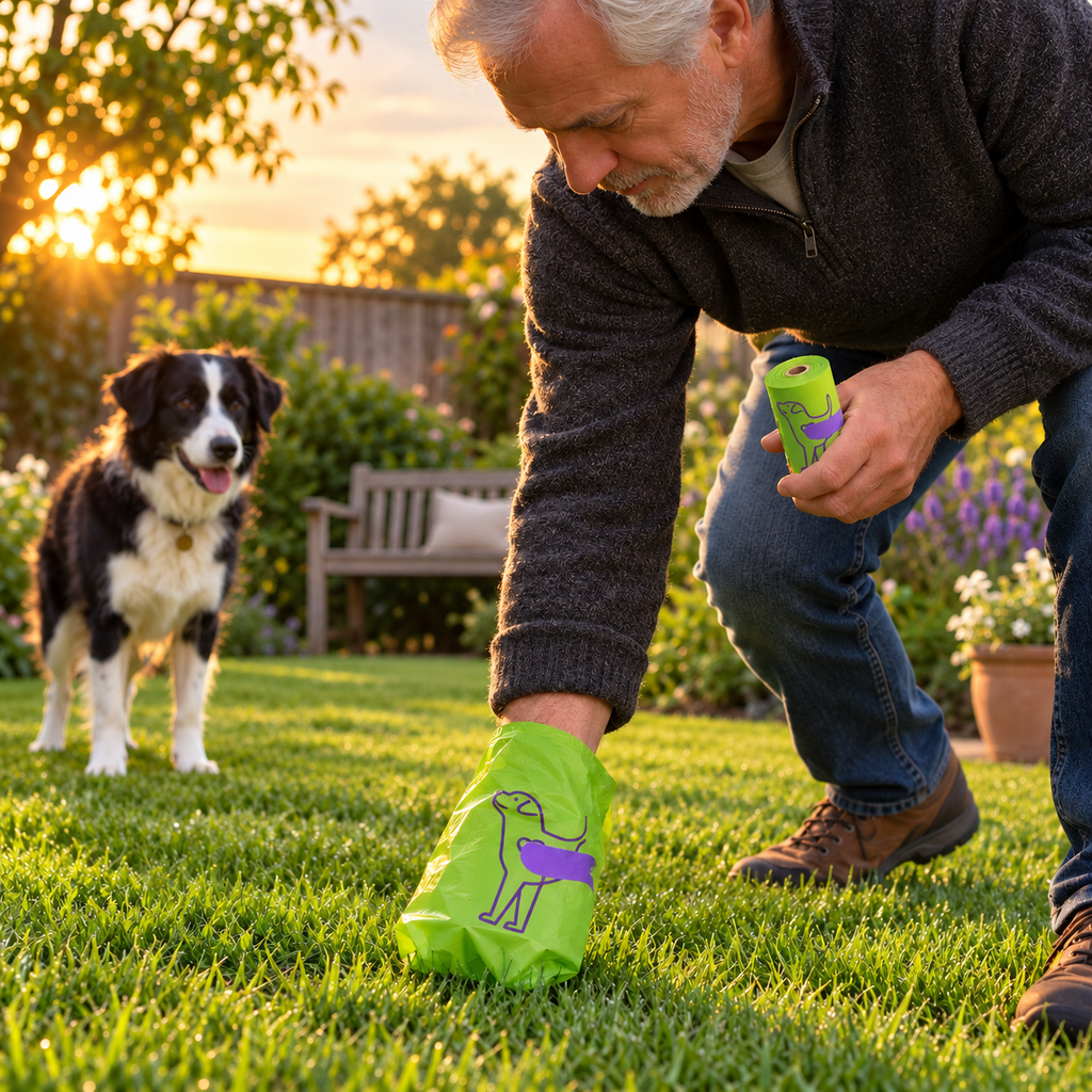 POUPIPETS Dog Poop Bags – 240 Count Lavender Scented Leakproof Waste Bags 13 x 9 in