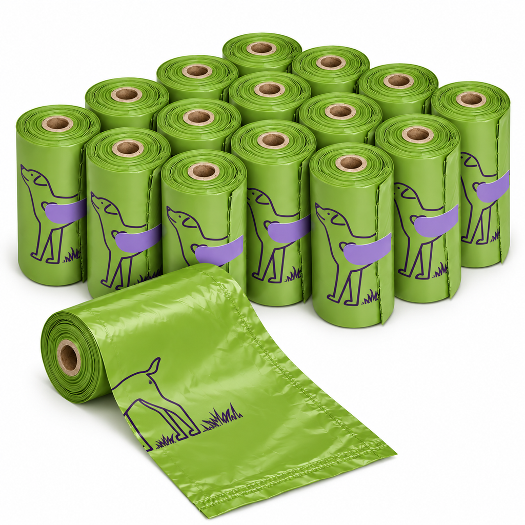 POUPIPETS Dog Poop Bags – 240 Count Lavender Scented Leakproof Waste Bags 13 x 9 in