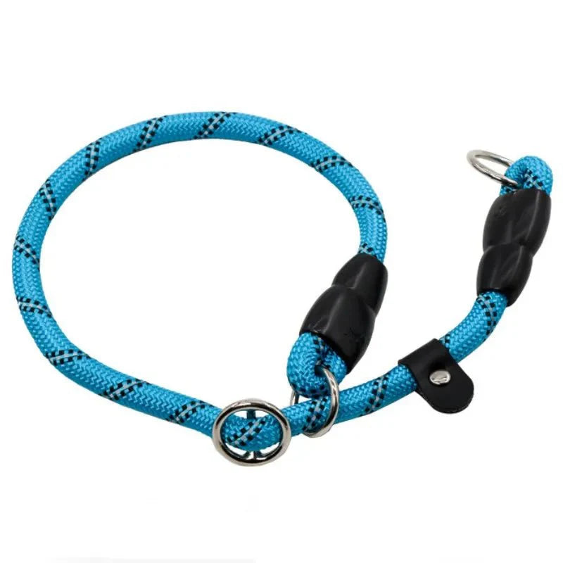 Dailypets Adjustable P-Chain Dog Collar with Reflective Strips for Everyday Training
