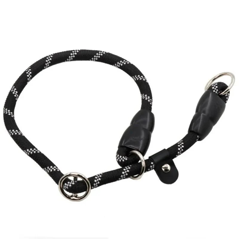 Dailypets Adjustable P-Chain Dog Collar with Reflective Strips for Everyday Training