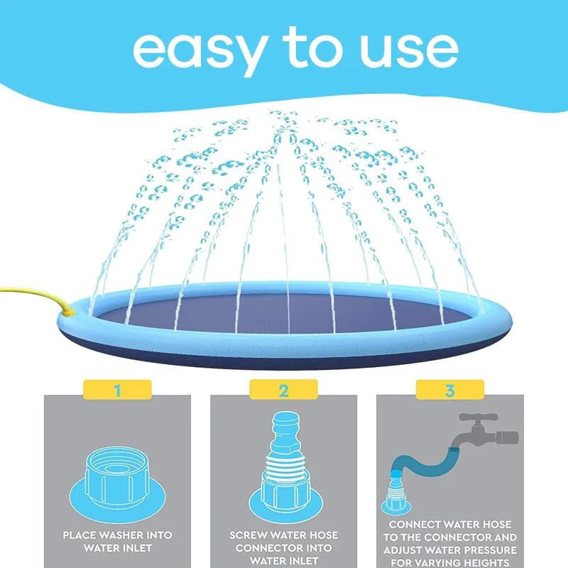 Dailypets Splash Pad for Dogs – Durable Outdoor Cooling Water Mat
