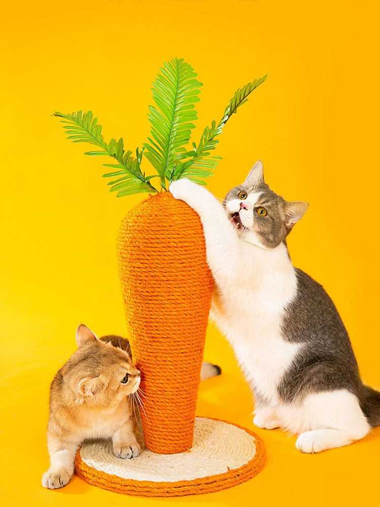 Dailypets Standing Carrot Cat Scratching Post – Interactive Cat Furniture