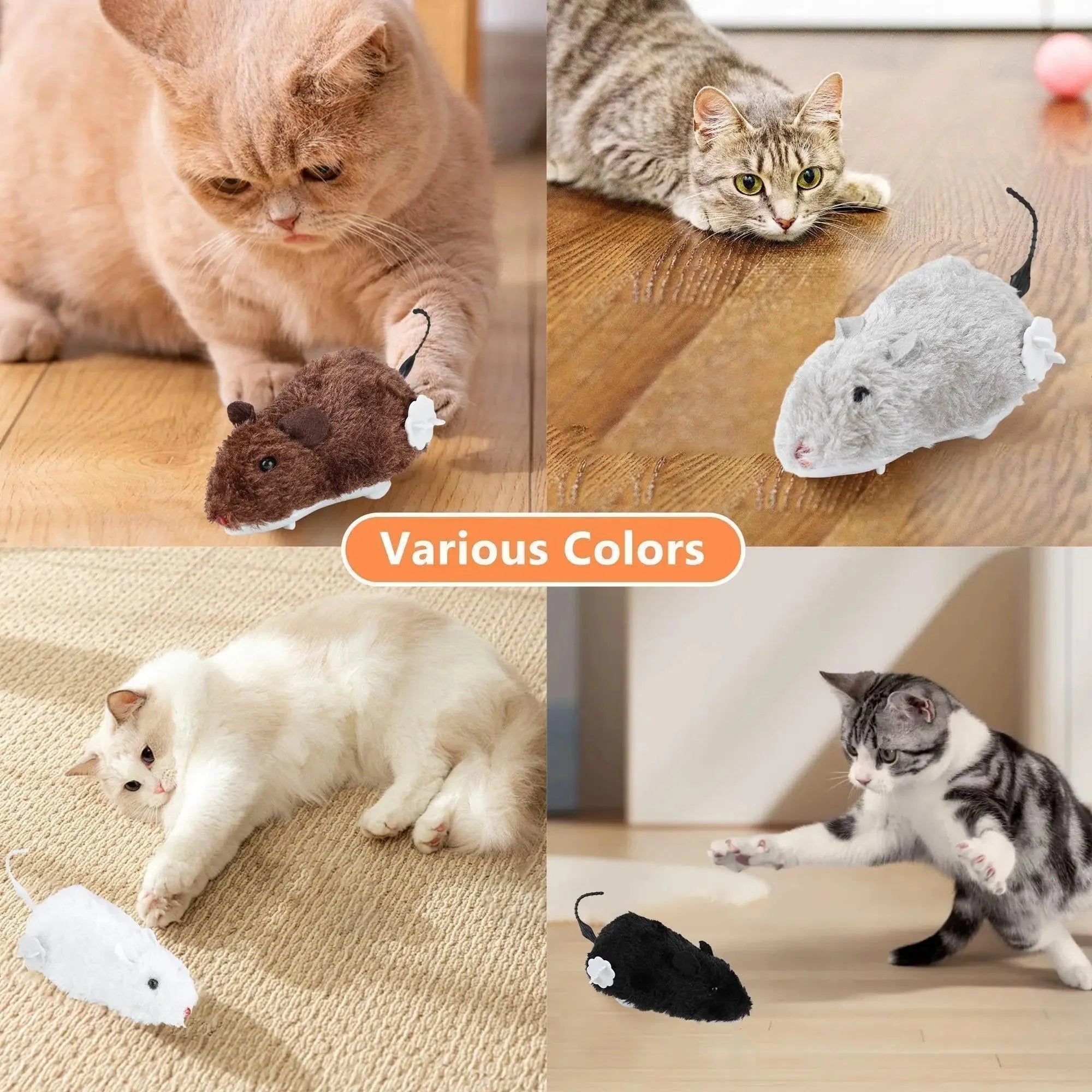 Dailypets Wind-Up Mouse Toy for Cats with Realistic Motion & Battery-Free Play Fun