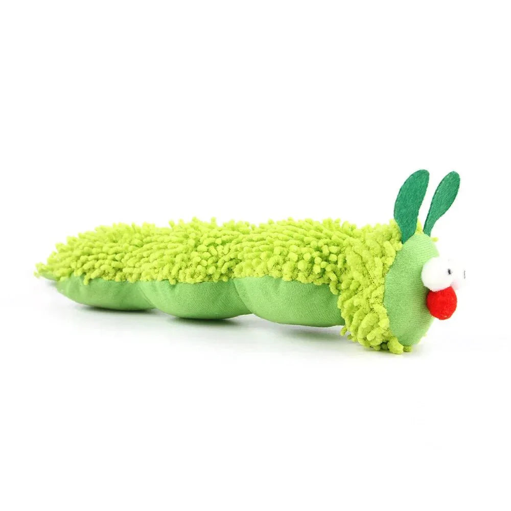 Dailypets Interactive Caterpillar Catnip Plush Toy for Cats with Silvervine & Crinkle Fun