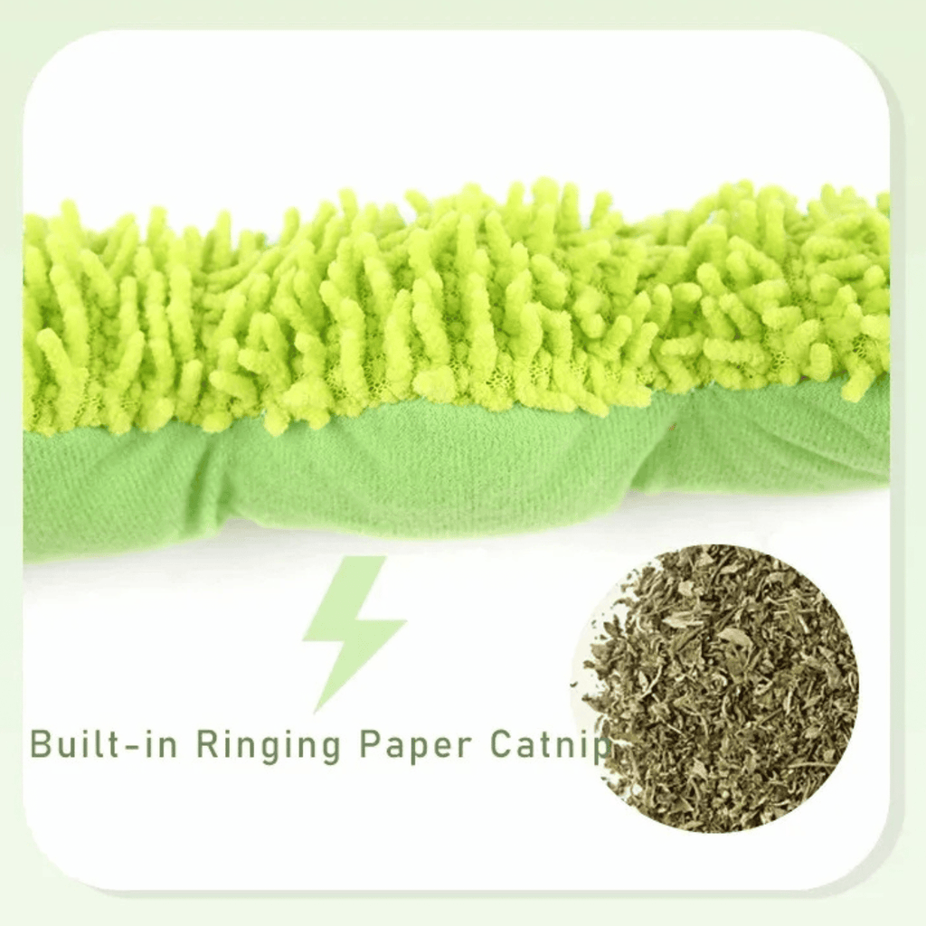 Dailypets Interactive Caterpillar Catnip Plush Toy for Cats with Silvervine & Crinkle Fun
