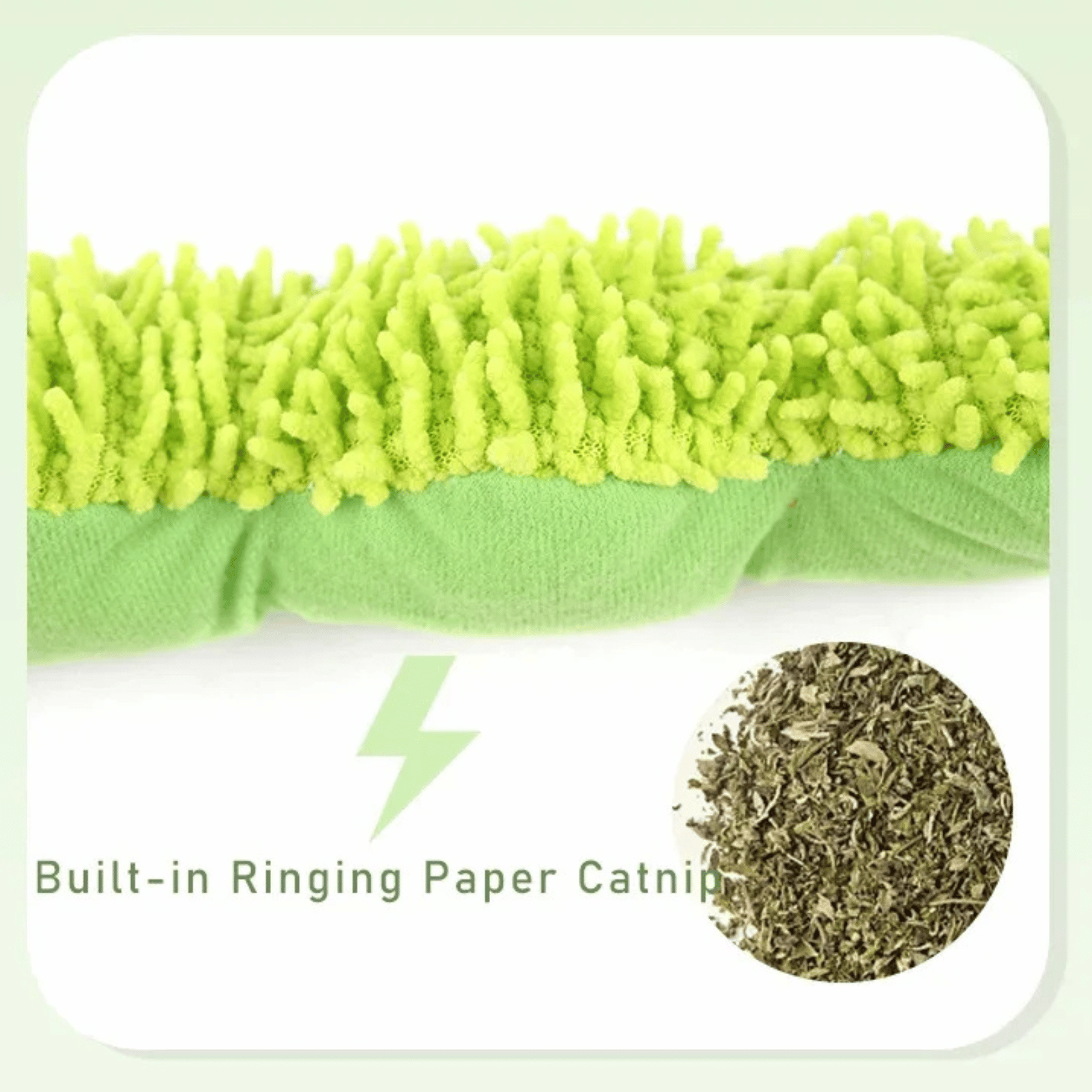 Dailypets Interactive Caterpillar Catnip Plush Toy for Cats with Silvervine & Crinkle Fun