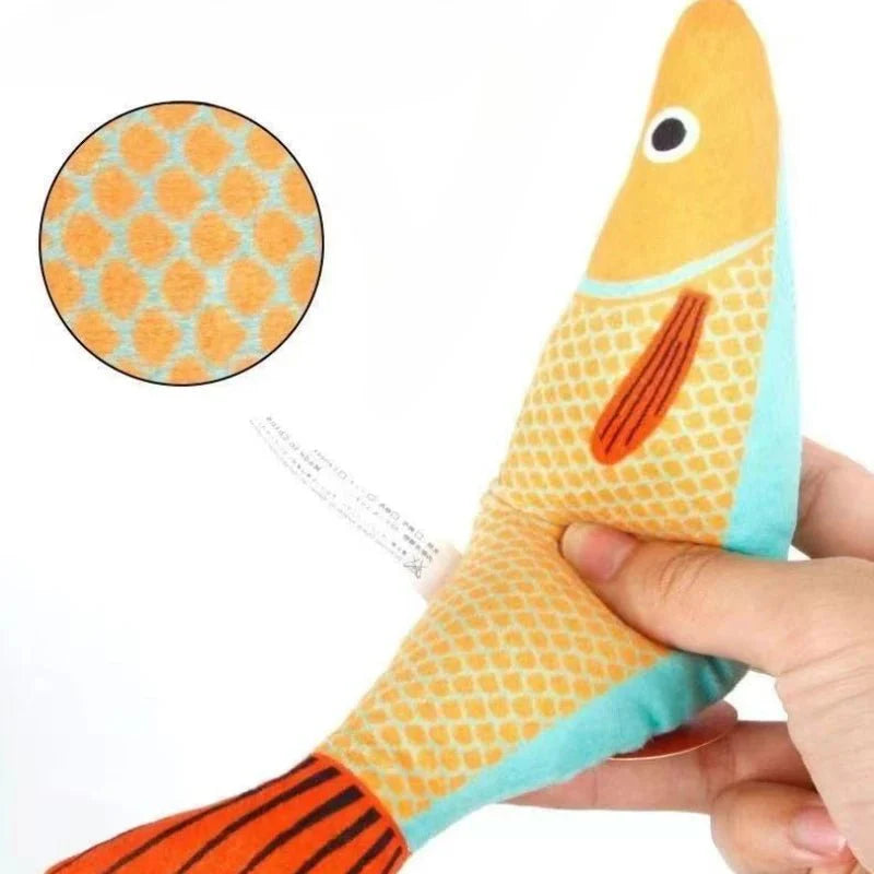 Dailypets Catnip Fish Toy for Cats with Plush Design & Interactive Chewing Fun Daily