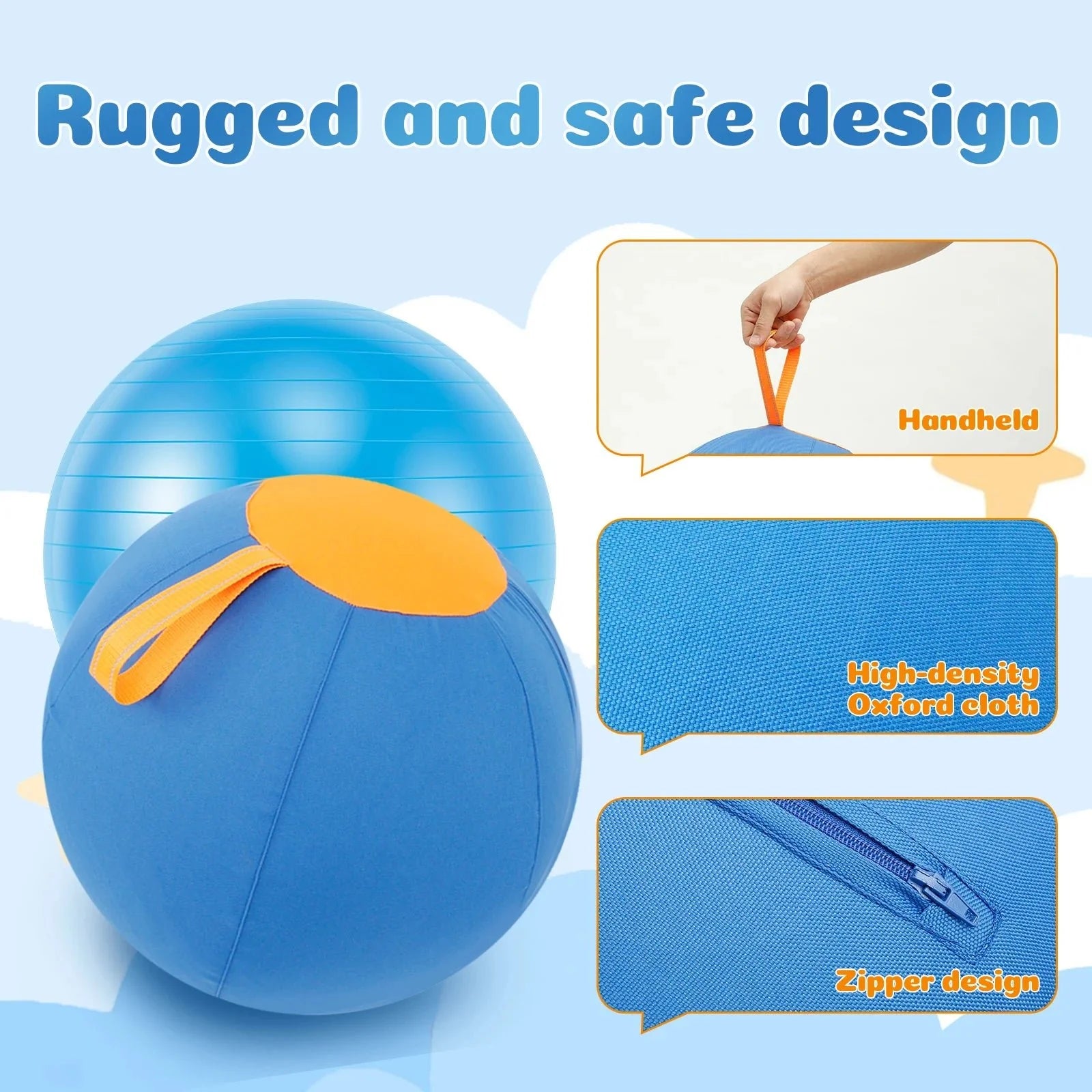 Dailypets Interactive Herding Ball for Dogs with Durable Cover & Pump