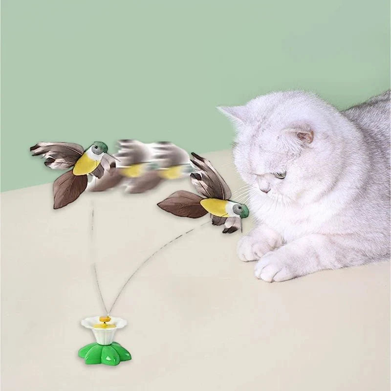 Dailypets Interactive Flying Cat Toy – 360° Butterfly & Bird Teaser for Indoor Cats