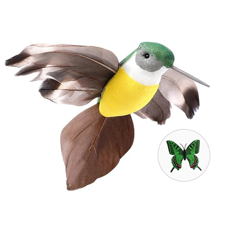 Dailypets Interactive Flying Cat Toy – 360° Butterfly & Bird Teaser for Indoor Cats