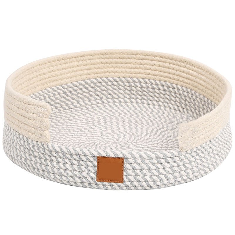 Dailypets Handwoven Cotton Rope Cat Bed – Japanese Style Cat Nest